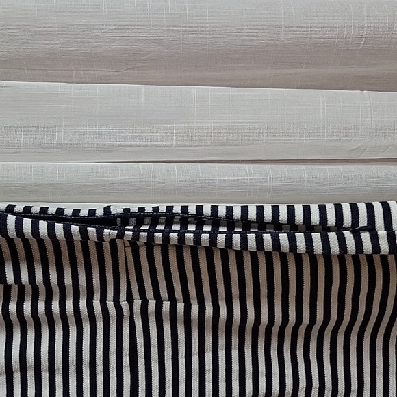 Boden White and Navy Stripe Sheath Dress Size 10L - Picture 5 of 9